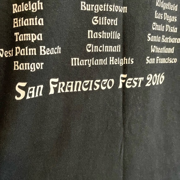 Journey Band 2016 Fest Tour Short Sleeve Crew Graphic Black T-Shirt Size Large - Picture 5 of 13